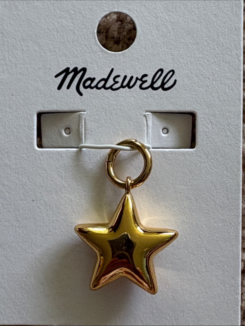 Madewell Shiny Gold Star Pendant Charm